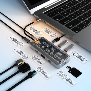Usb C Hub For Type-C Laptop Type C to Video Output Hub Adapter For Type-C Laptop PD SD TF Card Reader Type C Hub Usb C Hub For Type-C Laptop Type C to Video Output Hub Adapter For Type-C Laptop PD SD TF Card Reader Type C Hub