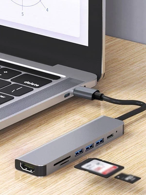 Cross-border 7-in-1 USB Hub with Type-C Interface, Multi-port USB Expansion Dock, Multi-functional USB Hub Cross-border 7-in-1 USB Hub with Type-C Interface, Multi-port USB Expansion Dock, Multi-functional USB Hub
