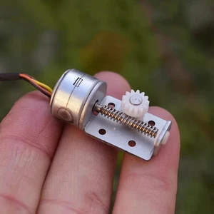 Generic for 15BY Mini 15mm 2-Phase 4-Wire Stepper Motor for DIY Camera Monitor Linear Screw Shaft Rod Block with 13 Teeth Plastic Gear Generic for 15BY Mini 15mm 2-Phase 4-Wire Stepper Motor for DIY Camera Monitor Linear Screw Shaft Rod Block with 13 Teeth Plastic Gear