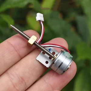 Generic for 15BY Mini 15mm 2-Phase 4-Wire Stepper Motor Linear Screw Rod Stepping Motor Copper Nut Moving Block Generic for 15BY Mini 15mm 2-Phase 4-Wire Stepper Motor Linear Screw Rod Stepping Motor Copper Nut Moving Block