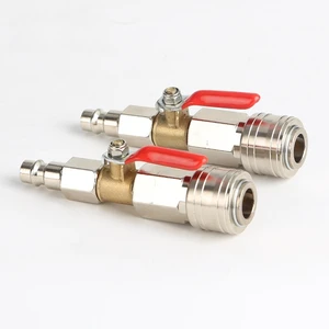 Generic for 2pcs Pneumatic Switch Valve, Ger Style, Quick Connect Fitting Valve for Air Compressor and Spray Gun Switch On/Off Generic for 2pcs Pneumatic Switch Valve, Ger Style, Quick Connect Fitting Valve for Air Compressor and Spray Gun Switch On/Off