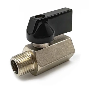 Generic for Mini Handle Ball Valve With BSPT 1/4 Male To Female Thread Ballvalve For Air Compressor Water Gas Oil Shut On/Off Valve Generic for Mini Handle Ball Valve With BSPT 1/4 Male To Female Thread Ballvalve For Air Compressor Water Gas Oil Shut On/Off Valve