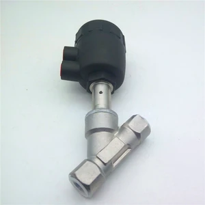 Generic for DN15 1/2" BSP Stainless Steel 304 Single Acting Air Actuated Angle Valve Normally Closed Generic for DN15 1/2" BSP Stainless Steel 304 Single Acting Air Actuated Angle Valve Normally Closed
