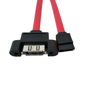 For SATA Male Adapter To ESATA Female Connector Data Extension Cable Can Be Fixed Mounting Wire Red 40CM For SATA Male Adapter To ESATA Female Connector Data Extension Cable Can Be Fixed Mounting Wire Red 40CM