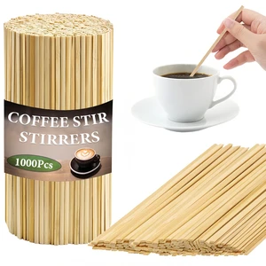 1000pcs Bamboo Coffee Stir Sticks, 5.5" Disposable Hot Drink Beverage Stirring Swizzle Stir Sticks For Coffee, Milk, Tea, Juice, Cocktail, Chocolate, Suit For Bar Party 1000pcs Bamboo Coffee Stir Sticks, 5.5" Disposable Hot Drink Beverage Stirring Swizzle Stir Sticks For Coffee, Milk, Tea, Juice, Cocktail, Chocolate, Suit For Bar Party
