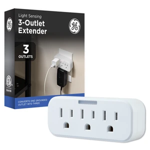Outlet Extender, Guide Light, 3 Outlet Multi Plug Wall Power Splitter | 3 Prong Grounded Multiple Plug Wall Adapter, Electrical Expander, UL Safety Listed, White, 14494 Outlet Extender, Guide Light, 3 Outlet Multi Plug Wall Power Splitter | 3 Prong Grounded Multiple Plug Wall Adapter, Electrical Expander, UL Safety Listed, White, 14494