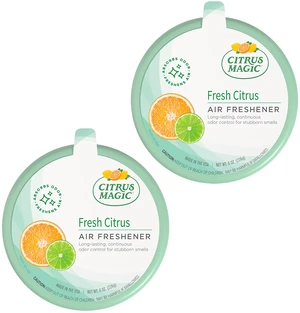 Solid Air Fresheners, Fresh Citrus, 8 Ounce, Pack of 2 | Odor Absorbing, Passive Diffusion, Odor Elimination Up to 4 Weeks Each, Ideal for Home Solid Air Fresheners, Fresh Citrus, 8 Ounce, Pack of 2 | Odor Absorbing, Passive Diffusion, Odor Elimination Up to 4 Weeks Each, Ideal for Home