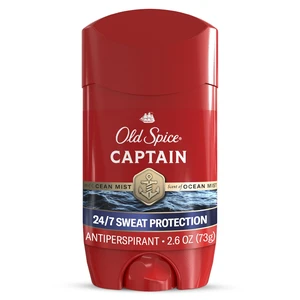 Antiperspirant Deodorant for Men, 24/7 Sweat & Odor Protection, 24/7 Signature Scent & Lasting Freshness, Invisible Solid, Captain with Bergamot Scent, 2.6 oz