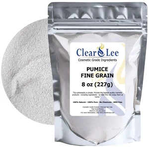 Cosmetic Grade Pumice - 100% Pure Natural Grain/Powder - Great For Skin Exfoliation in DIY Soaps, Masks, Scrubs for Face, Body, Foot (8oz, Fine Grain) Cosmetic Grade Pumice - 100% Pure Natural Grain/Powder - Great For Skin Exfoliation in DIY Soaps, Masks, Scrubs for Face, Body, Foot (8oz, Fine Grain)