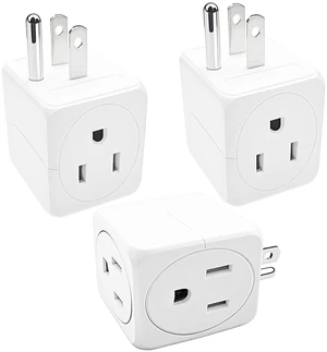 3 Plug Outlet Splitter Adapter, Multi Plug Wall Outlet Extender,3 Pack | Small 3 Way Plug Extension Adapter for Cruise Ship, Home Office, Dorm Room, Travel Essentials, Easy to Install,White 3 Plug Outlet Splitter Adapter, Multi Plug Wall Outlet Extender,3 Pack | Small 3 Way Plug Extension Adapter for Cruise Ship, Home Office, Dorm Room, Travel Essentials, Easy to Install,White