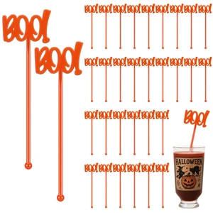 30 Pcs Halloween Swizzle Sticks Boo Fall Drink Stirrers | Plastic Coffee Stirrers for Fall Drinks, Bar Party Cocktail Mixers, Tea Decoration, Halloween Thanksgiving Autumn Beverage 30 Pcs Halloween Swizzle Sticks Boo Fall Drink Stirrers | Plastic Coffee Stirrers for Fall Drinks, Bar Party Cocktail Mixers, Tea Decoration, Halloween Thanksgiving Autumn Beverage