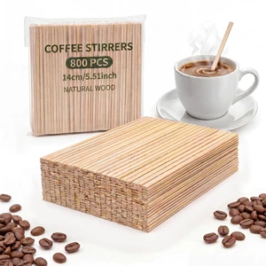 800 Pcs Wooden Coffee Stirrers, 5.5 Inch Stir Sticks for 12 oz Coffee Cups | Wooden Stirrers Stick, Bamboo Stir Stick for Stirring Coffee, Tea, Beverages, Hot Chocolate, Cold Drinks (14 cm) 800 Pcs Wooden Coffee Stirrers, 5.5 Inch Stir Sticks for 12 oz Coffee Cups | Wooden Stirrers Stick, Bamboo Stir Stick for Stirring Coffee, Tea, Beverages, Hot Chocolate, Cold Drinks (14 cm)
