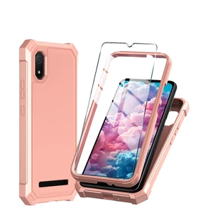 for Cloud Mobile Stratus C8 Phone Case-Rose Gold | with Tempered Glass Screen Protector,Slim Soft Silicone Full-Body Protective Cover for Cloud Mobile Stratus C8 Phone Case-Rose Gold | with Tempered Glass Screen Protector,Slim Soft Silicone Full-Body Protective Cover