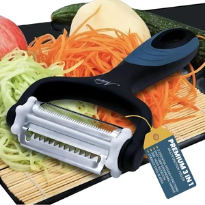 3 in 1 Julienne Peeler, Vegetable Peeler & Fruit Peeler | Premium Julienne Shredder Tool-Multifunctional Y Peelers for Kitchen | Sharp Julian Peeler for Carrot Cucumber-Pelador De Verduras Y Vegetales 3 in 1 Julienne Peeler, Vegetable Peeler & Fruit Peeler | Premium Julienne Shredder Tool-Multifunctional Y Peelers for Kitchen | Sharp Julian Peeler for Carrot Cucumber-Pelador De Verduras Y Vegetales