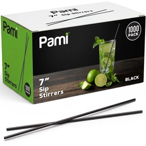 Disposable Plastic Cocktail Stir Sticks 7 in,Coffee Stirrers,Black Disposable Plastic Cocktail Stir Sticks 7 in,Coffee Stirrers,Black