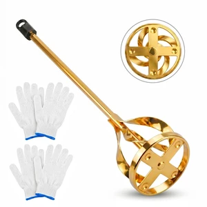 Paint Mixer for Drill - 15.75" Spiral Mixer Paddle for 1-5 Gallon Buckets | Rust-Proof Paint Stirrer for Drill, Easy to Clean, Drill Attachment for Paint, Mud & Grout (Fits All Standard Drills) Paint Mixer for Drill - 15.75" Spiral Mixer Paddle for 1-5 Gallon Buckets | Rust-Proof Paint Stirrer for Drill, Easy to Clean, Drill Attachment for Paint, Mud & Grout (Fits All Standard Drills)