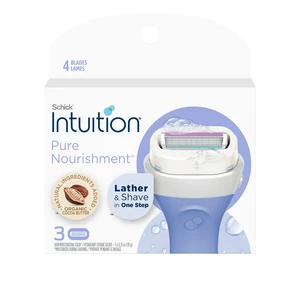 Schick Intuition Pure Nourishment Womens Razor Refills with Coconut Milk and Almond Oil, 3 Count (Pack of 1) Schick Intuition Pure Nourishment Womens Razor Refills with Coconut Milk and Almond Oil, 3 Count (Pack of 1)