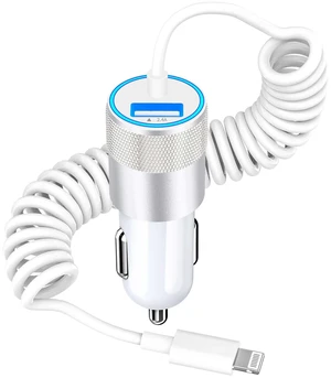 iPhone Car Charger Fast ChargingApple MFi Certified4.8A Car Phone Charger | USB Car Charger Cigarette Lighter Adapter with 6FT Coiled Lightning Cable for iPhone 14 13 12 11 Pro XS XR X SE iPad iPhone Car Charger Fast ChargingApple MFi Certified4.8A Car Phone Charger | USB Car Charger Cigarette Lighter Adapter with 6FT Coiled Lightning Cable for iPhone 14 13 12 11 Pro XS XR X SE iPad