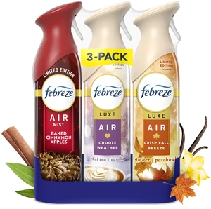 Odor-Fighting Air Freshener Spray, Room Spray, Crisp Fall Breeze, Cuddle Weather & Baked Cinnamon Apple Air Mist, 8.1 oz, 3ct Odor-Fighting Air Freshener Spray, Room Spray, Crisp Fall Breeze, Cuddle Weather & Baked Cinnamon Apple Air Mist, 8.1 oz, 3ct