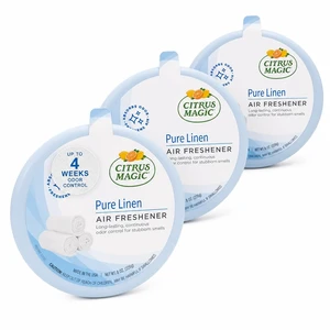 Solid Air Fresheners, Pure Linen, 8 Ounce, Pack of 3 | Odor Absorbing, Passive Diffusion, Odor Elimination Up to 4 Weeks Each, Ideal for Home Solid Air Fresheners, Pure Linen, 8 Ounce, Pack of 3 | Odor Absorbing, Passive Diffusion, Odor Elimination Up to 4 Weeks Each, Ideal for Home