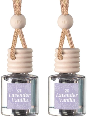 2 Pack Hanging Car Air Freshener Diffuser for Essential Oils | 2 Pack - Aromatherapy Benefits - Fits Any Vehicle - Over 60 Days - Reusable & Refillable Jar - Lavender Vanilla 2 Pack Hanging Car Air Freshener Diffuser for Essential Oils | 2 Pack - Aromatherapy Benefits - Fits Any Vehicle - Over 60 Days - Reusable & Refillable Jar - Lavender Vanilla