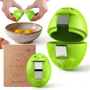 Egg Cracker, Silicone Egg Shell Opener, Cute Egg Shaped Design, Opens Eggs with Ease, A Little Happiness Boost for Your Kitchen (1, Green) Egg Cracker, Silicone Egg Shell Opener, Cute Egg Shaped Design, Opens Eggs with Ease, A Little Happiness Boost for Your Kitchen (1, Green)