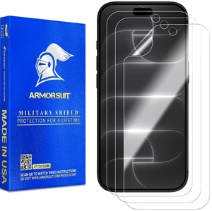 3 Pack for iPhone 18 Pro (6.3") Screen Protector Case Friendly MilitaryShield HD Clear Film - Made in USA