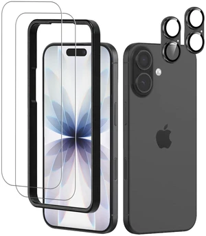2 Pack Screen Protector for iPhone 17 with Lens Protector | 6.3 Inch, 2 Tempered Glass Protectors + 2 Black Metal Camera Lens Covers with Installation Frame, 9H Hardness, Case-Friendly 2 Pack Screen Protector for iPhone 17 with Lens Protector | 6.3 Inch, 2 Tempered Glass Protectors + 2 Black Metal Camera Lens Covers with Installation Frame, 9H Hardness, Case-Friendly