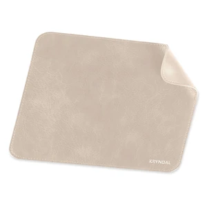 PU Mouse Pad for Office, Non-Slip, Stitched Edges, 10.2 x 8.3 in | Textured PU Surface, Non-Slip Backing, Stitched Edges, Silver Foil Logo, Water-Resistant and Easy to Clean