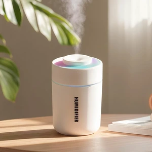Small Mini Humidifier, USB Desk Humidifier Portable Personal Desktop Humidifiers Cool Mist for Bedroom Office Car Travel Plants (180ml, Cloud White) Small Mini Humidifier, USB Desk Humidifier Portable Personal Desktop Humidifiers Cool Mist for Bedroom Office Car Travel Plants (180ml, Cloud White)