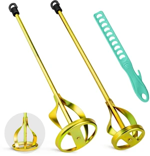 Paint Mixer for Drill, Paint Stirrer for Drill, Zinc Plated Steel, Rustproof and Easy to Clean, Fits Standard Drill, 1-5 Gallon Buckets, Mixes Paint, Mud, and Cement, 2.36" and 3.15" Diamater, 2PCS Paint Mixer for Drill, Paint Stirrer for Drill, Zinc Plated Steel, Rustproof and Easy to Clean, Fits Standard Drill, 1-5 Gallon Buckets, Mixes Paint, Mud, and Cement, 2.36" and 3.15" Diamater, 2PCS