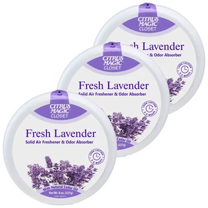 Closet Solid Air Freshener, Fresh Lavender, 8 Ounce, Pack of 3 | Odor Absorber for Closets, Drawers, Laundry Rooms, Bathrooms, Gym Bags & Pet Areas, 24/7 Freshness Up to 45 Days Each Closet Solid Air Freshener, Fresh Lavender, 8 Ounce, Pack of 3 | Odor Absorber for Closets, Drawers, Laundry Rooms, Bathrooms, Gym Bags & Pet Areas, 24/7 Freshness Up to 45 Days Each