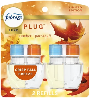 Plug In Air Freshener, Odor-Fighting Scented Oil Refill, Air Fresheners for Home and Bathroom and Kitchen, Long Lasting for Strong Odors, Crisp Fall Breeze Scent, 0.87oz Refills, 2 Count Plug In Air Freshener, Odor-Fighting Scented Oil Refill, Air Fresheners for Home and Bathroom and Kitchen, Long Lasting for Strong Odors, Crisp Fall Breeze Scent, 0.87oz Refills, 2 Count