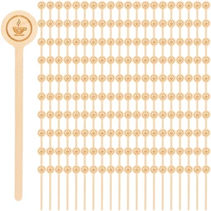 200 Pieces Wood Coffee Stirrers, 6 Inch Stir Sticks with Round End | Disposable Coffee Mixer Waxing Stick for Beverage, Milk, Cocktail, Tea, Drink Stirrers for Home, Office, Bar, Restaurant 200 Pieces Wood Coffee Stirrers, 6 Inch Stir Sticks with Round End | Disposable Coffee Mixer Waxing Stick for Beverage, Milk, Cocktail, Tea, Drink Stirrers for Home, Office, Bar, Restaurant