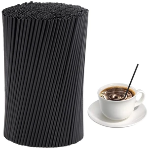 2000 Count 5 Inch Coffee Stirrers Straws, Disposable Plastic Sip Stir Swizzle Sticks for Cocktail Drinks - Black 2000 Count 5 Inch Coffee Stirrers Straws, Disposable Plastic Sip Stir Swizzle Sticks for Cocktail Drinks - Black
