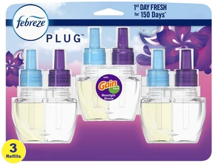 Plug In Air Freshener, Odor-Fighting Scented Oil Refill, Gain Moonlight Breeze, 3 Refills Plug In Air Freshener, Odor-Fighting Scented Oil Refill, Gain Moonlight Breeze, 3 Refills