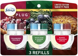 Plug In Air Freshener, Odor-Fighting Scented Oil Refill, Holiday Mix, 3 Refills, Clear Plug In Air Freshener, Odor-Fighting Scented Oil Refill, Holiday Mix, 3 Refills, Clear