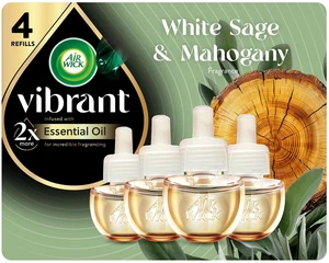 Vibrant Plug in Scented Oil Refills, 4 Count, White Sage & Mahogany, Air Fresheners, Essential Oils Vibrant Plug in Scented Oil Refills, 4 Count, White Sage & Mahogany, Air Fresheners, Essential Oils