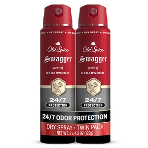 Antiperspirant Body Spray for Men, Swagger Scent 4.3 oz Pack of 2 | Cedarwood & Lime Notes | 24/7 Sweat & Odor Protection | 24/7 Scent Control & Long-Lasting Freshness | Red Collection Antiperspirant Body Spray for Men, Swagger Scent 4.3 oz Pack of 2 | Cedarwood & Lime Notes | 24/7 Sweat & Odor Protection | 24/7 Scent Control & Long-Lasting Freshness | Red Collection