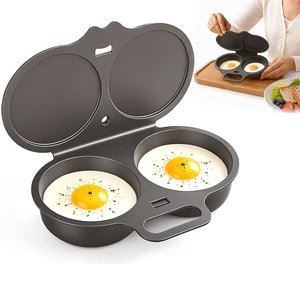 Dual Cavity Microwave Egg Poacher With Lid & Handle, Quick-Heat Microwave Egg Poacher For 2 Eggs, Quick Oil-Free Cooking, Food-Grade PP (Dark Gray) Dual Cavity Microwave Egg Poacher With Lid & Handle, Quick-Heat Microwave Egg Poacher For 2 Eggs, Quick Oil-Free Cooking, Food-Grade PP (Dark Gray)