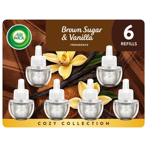 Plug-In Scented Oil Refills, Brown Sugar and Vanilla, 6 Count | Air Wick plug-in air freshener refill,infused with essential oils, for a welcoming space year-round, usable in multiple rooms Plug-In Scented Oil Refills, Brown Sugar and Vanilla, 6 Count | Air Wick plug-in air freshener refill,infused with essential oils, for a welcoming space year-round, usable in multiple rooms