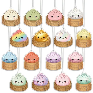 Funny Dumplings Car Air Fresheners, 16Pcs Cute Food Hanging Pendants | 16 Colorful Dumpling Party Favors, Cartoon Refresh Scents Car Accessories for Rearview Mirror, Interior Decor, Birthday Gifts Funny Dumplings Car Air Fresheners, 16Pcs Cute Food Hanging Pendants | 16 Colorful Dumpling Party Favors, Cartoon Refresh Scents Car Accessories for Rearview Mirror, Interior Decor, Birthday Gifts