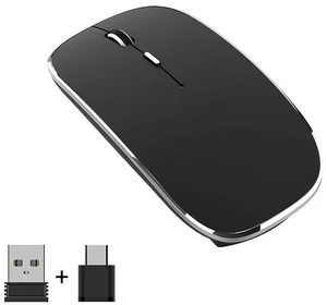Wireless Gaming Office Mouse Chargeable Portable Silent USB-A and USB-c Type-C Dual Mode Wireless Mouse 3 Adjustable DPI for Laptop, Mac, Android, PC Wireless Gaming Office Mouse Chargeable Portable Silent USB-A and USB-c Type-C Dual Mode Wireless Mouse 3 Adjustable DPI for Laptop, Mac, Android, PC