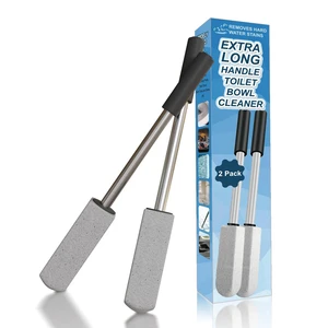 2 Pack Pumice Toilet Cleaner,16.14in Long Handle Toilet Scrubber | 2-pack natural pumice set. Removes hard water, rust & limescale. Safe for toilet, tub, tile, sink & BBQ. 16.14" handle 2 Pack Pumice Toilet Cleaner,16.14in Long Handle Toilet Scrubber | 2-pack natural pumice set. Removes hard water, rust & limescale. Safe for toilet, tub, tile, sink & BBQ. 16.14" handle