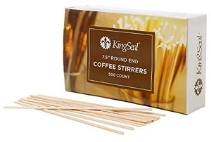 1000 Count | Natural Birch Wood Coffee Beverage Stirrers, Stir Sticks, Waxing Sticks, 7.5 Inches, Round End, Eco-Friendly - 2 Packs x 500 Stirrers 1000 Count | Natural Birch Wood Coffee Beverage Stirrers, Stir Sticks, Waxing Sticks, 7.5 Inches, Round End, Eco-Friendly - 2 Packs x 500 Stirrers