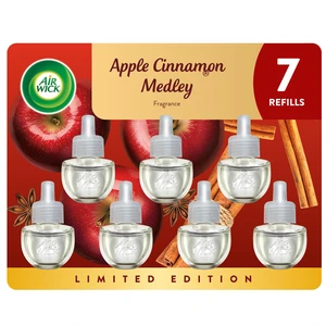 Plug In Refill Apple Cinnamon Medley Fall Scent Essential Oils 7ct | 7ct Air Wick scented oil refills in Apple Cinnamon Medley, infused with essential oils for a warm fall scent. Plug In Refill Apple Cinnamon Medley Fall Scent Essential Oils 7ct | 7ct Air Wick scented oil refills in Apple Cinnamon Medley, infused with essential oils for a warm fall scent.