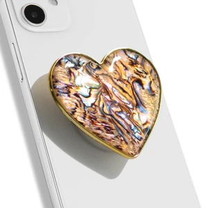 Cute Natural Seashell Design Heart Shape Collapsible Mobile Phone Grip Stand Holder for Smartphone Tablet Cell Phone Accessory (Leopard) Cute Natural Seashell Design Heart Shape Collapsible Mobile Phone Grip Stand Holder for Smartphone Tablet Cell Phone Accessory (Leopard)