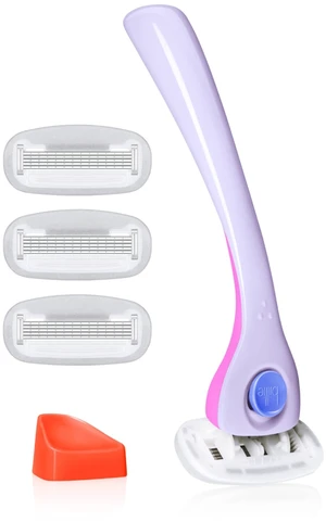Razors for Women, DreamPop - 1 Handle, 4 Refills & Magnetic Holder | 5 blade womens razors for sensitive skin, Surrounded by aloe shave soap, Ergonomic handle, Pivoting head, Magnetic Holder Razors for Women, DreamPop - 1 Handle, 4 Refills & Magnetic Holder | 5 blade womens razors for sensitive skin, Surrounded by aloe shave soap, Ergonomic handle, Pivoting head, Magnetic Holder