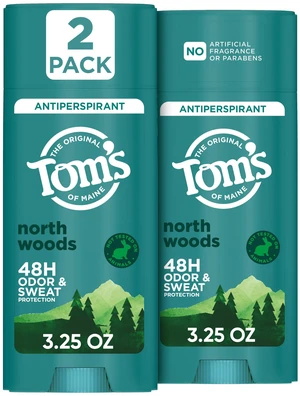 North Woods Antiperspirant, 3.25 oz (2 Pack) | No Artificial Fragrances, Dyes, or Preservatives, Baking Soda Free, 48-Hour Odor Protection