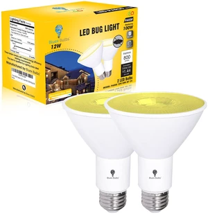 2 Pack PAR30 Amber Yellow LED Bug Light Bulb Outdoor LED Flood Light Bulb 12W 100 Watt Equivalent Dimmable Waterproof E26 Bug LED Yellow Light Bulbs Warm Bug-Free Lighting for Home Insect Repellent 2 Pack PAR30 Amber Yellow LED Bug Light Bulb Outdoor LED Flood Light Bulb 12W 100 Watt Equivalent Dimmable Waterproof E26 Bug LED Yellow Light Bulbs Warm Bug-Free Lighting for Home Insect Repellent